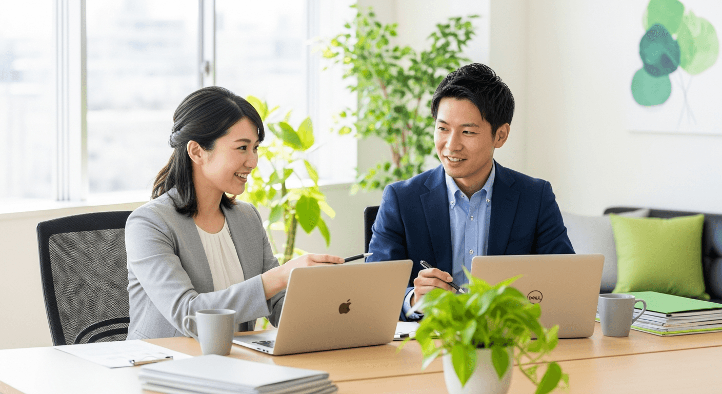 快適にオフィスワークをする社員のイメージ